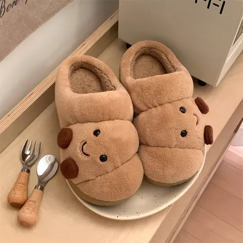 Comfy Croissant Unisex Slippers