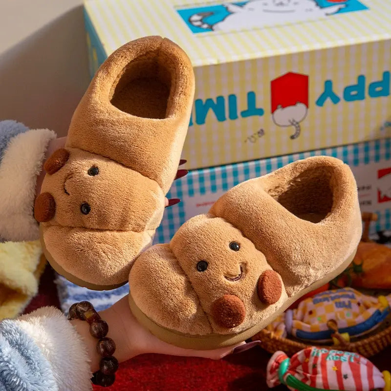 Comfy Croissant Unisex Slippers
