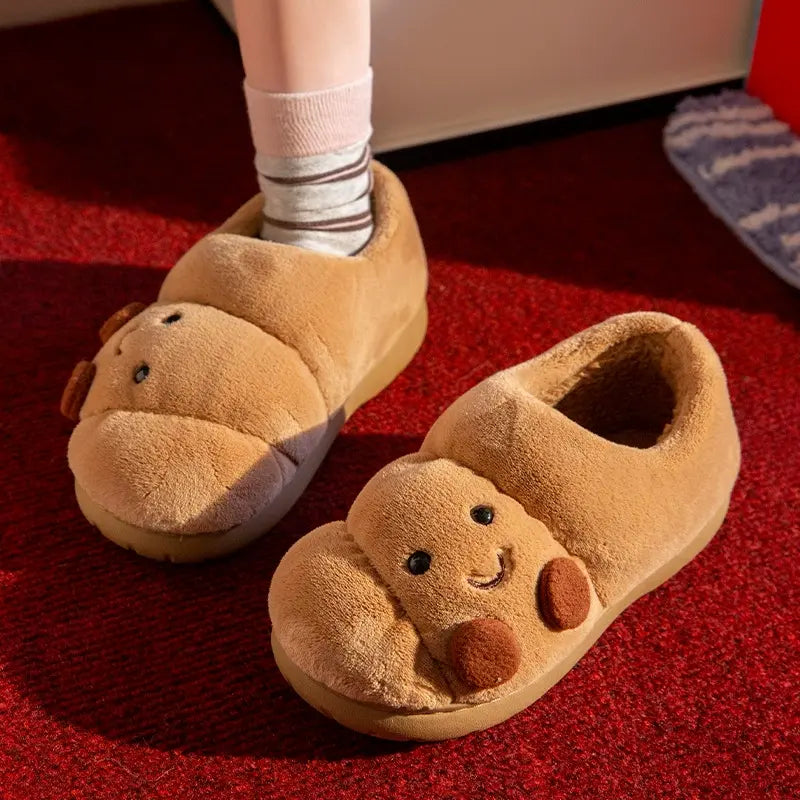 Comfy Croissant Unisex Slippers