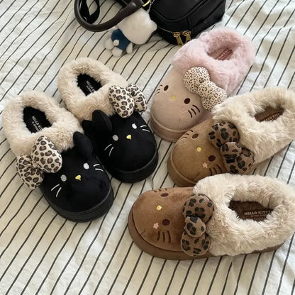Comfy Hello KT Fur Slippers