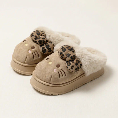 Comfy Hello KT Fur Slippers