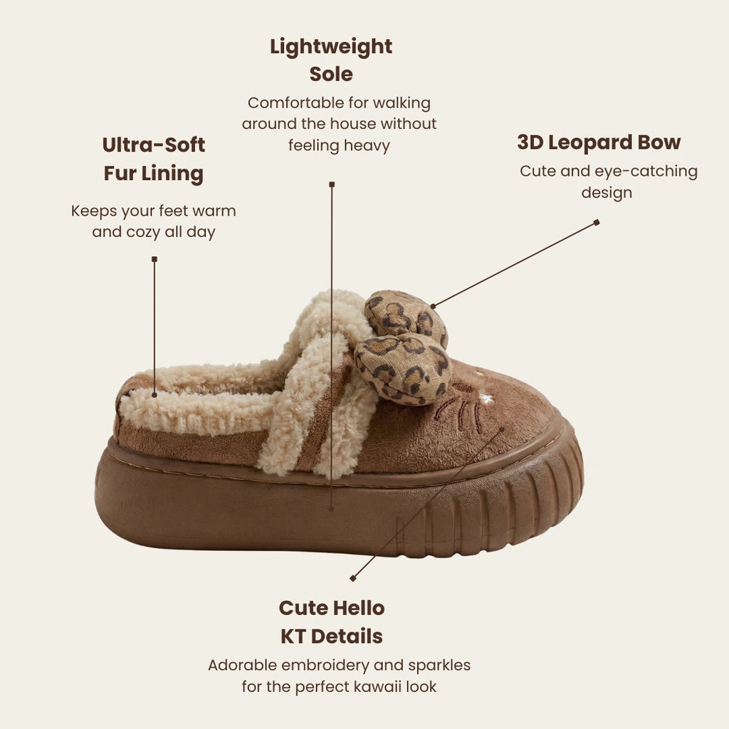 Comfy Hello KT Fur Slippers – Kids Sculptiss
