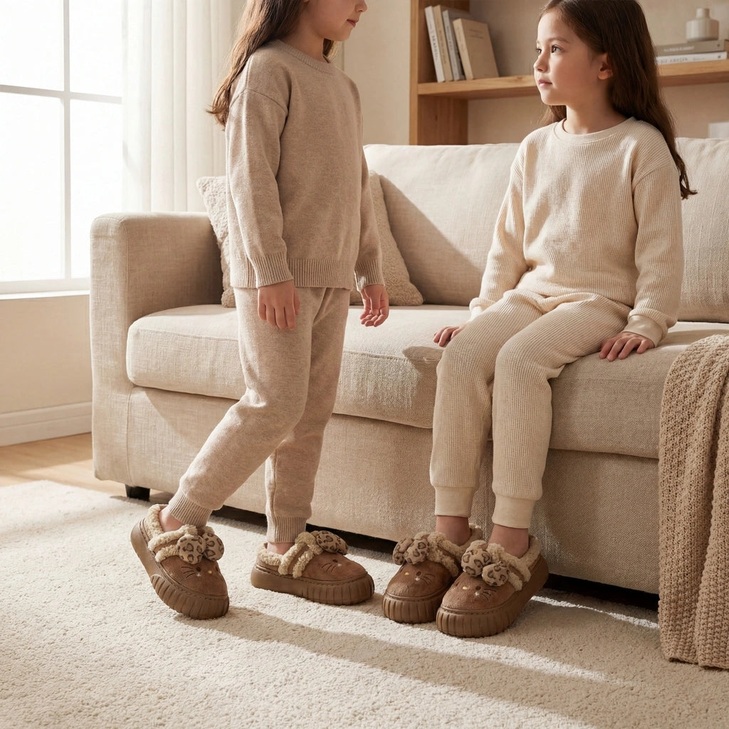 Comfy Hello KT Fur Slippers – Kids Sculptiss